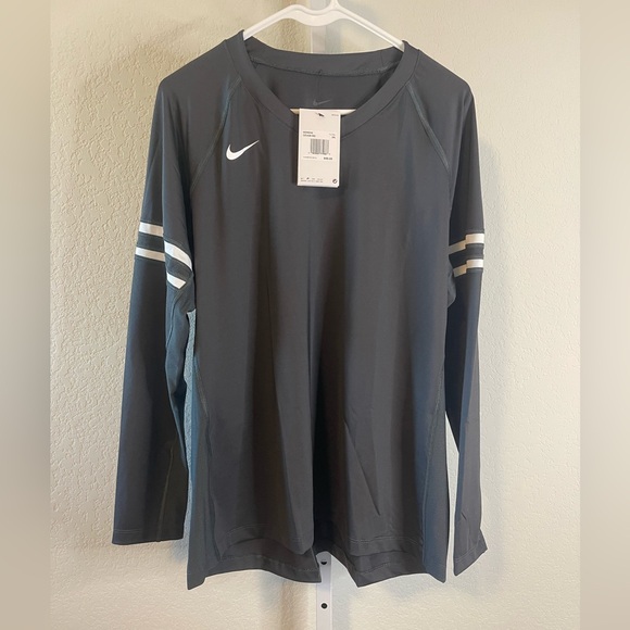 Nike Women’s Elite Long Sleeve Volleyball Jersey in gray Size 2XL - Picture 2 of 7